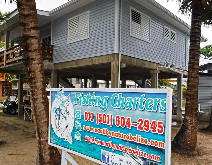 placencia fishing charters office sign