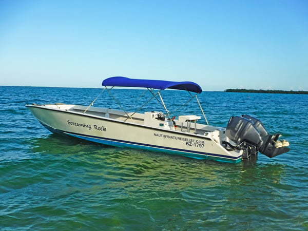 boat anchored offshore