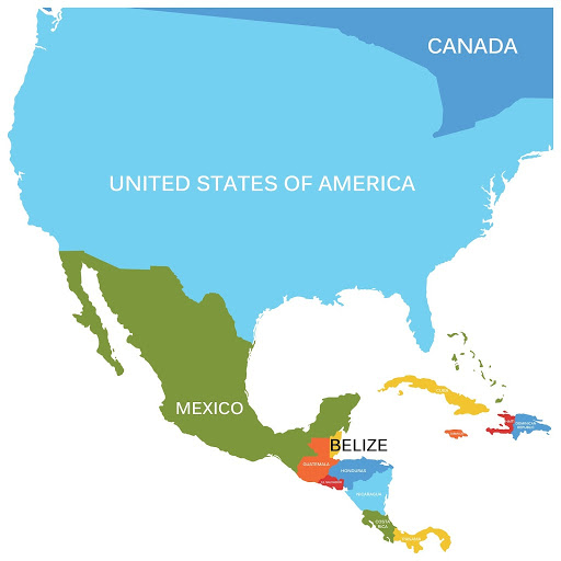 where is belize location on a map